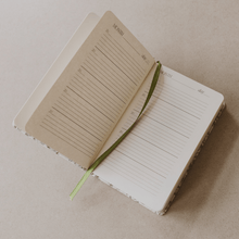 Load image into Gallery viewer, Mom's One Line A Day Green Delft Leather Journal [Online Only]
