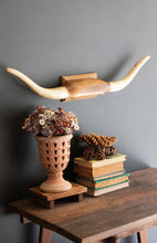 Load image into Gallery viewer, Carved Mango Wood Longhorn Wall Art
