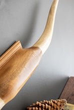 Load image into Gallery viewer, Carved Mango Wood Longhorn Wall Art
