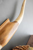 Carved Mango Wood Longhorn Wall Art
