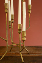 Load image into Gallery viewer, Antique Brass Eight Taper Candelabra
