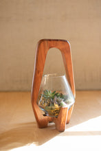 Load image into Gallery viewer, Oval Wood and Glass Lantern (2 sizes)
