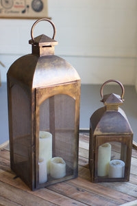 Antiqued Bronze Lantern (2 sizes)