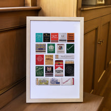 Load image into Gallery viewer, New Orleans Matchbook Collage Poster w/Frame Options [Online Only]
