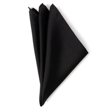 Load image into Gallery viewer, Black Silk Pocket Square [Online Only]
