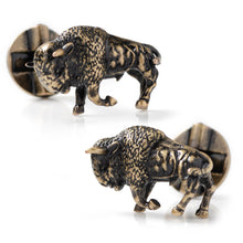 Load image into Gallery viewer, Antique Bronze Bison Cufflinks [Online Only]
