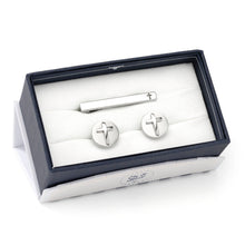 Load image into Gallery viewer, Cross Stainless Steel Cufflinks and Tie Clip Gift Set [Online Only]
