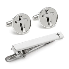 Load image into Gallery viewer, Cross Stainless Steel Cufflinks and Tie Clip Gift Set [Online Only]
