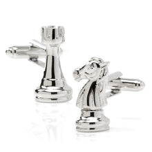 Load image into Gallery viewer, Knight and Rook Chess Piece Cufflinks [Online Only]
