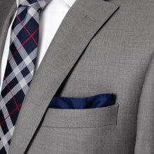 Load image into Gallery viewer, Navy Silk Pocket Square [Online Only]

