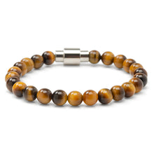 Load image into Gallery viewer, Tigers Eye Beaded Bracelet with Magnetic Closure [Online Only]
