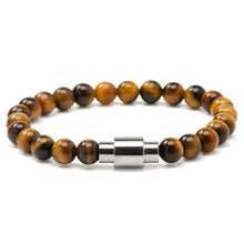 Load image into Gallery viewer, Tigers Eye Beaded Bracelet with Magnetic Closure [Online Only]
