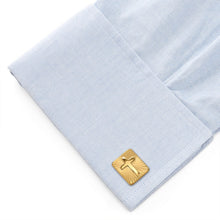 Load image into Gallery viewer, Radiant Cross Gold Sterling Silver Cufflinks [Online Only]
