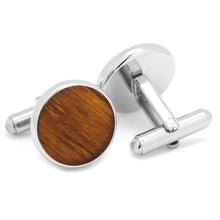 Load image into Gallery viewer, Stainless Steel Wood Cufflinks [Online Only]
