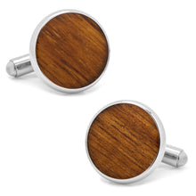 Load image into Gallery viewer, Stainless Steel Wood Cufflinks [Online Only]
