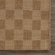 Load image into Gallery viewer, Kuval Checkered Brown Outdoor Rug [Online Only]
