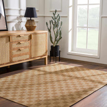 Load image into Gallery viewer, Kuval Checkered Brown Outdoor Rug [Online Only]
