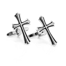 Load image into Gallery viewer, Silver Cross Cufflinks [Online Only]
