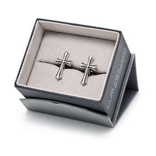 Load image into Gallery viewer, Silver Cross Cufflinks [Online Only]
