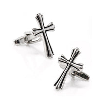 Load image into Gallery viewer, Silver Cross Cufflinks [Online Only]
