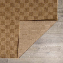 Load image into Gallery viewer, Kuval Checkered Brown Outdoor Rug [Online Only]
