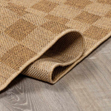 Load image into Gallery viewer, Kuval Checkered Brown Outdoor Rug [Online Only]
