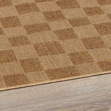 Load image into Gallery viewer, Kuval Checkered Brown Outdoor Rug [Online Only]
