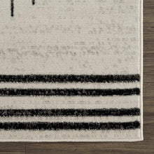 Load image into Gallery viewer, Angus Black &amp; White Geometric Area Rug [Online Only]
