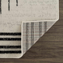 Load image into Gallery viewer, Angus Black &amp; White Geometric Area Rug [Online Only]
