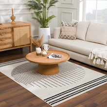 Load image into Gallery viewer, Angus Black &amp; White Geometric Area Rug [Online Only]
