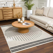 Load image into Gallery viewer, Angus Black &amp; White Geometric Area Rug [Online Only]
