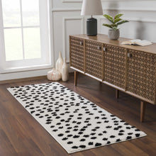 Load image into Gallery viewer, Cansu Black &amp; White Dotted Area Rug [Online Only]
