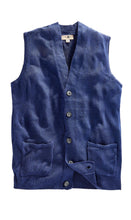 Load image into Gallery viewer, Men's Cashmere-Like Button Front Flat Knit Sweater Vest [Online Only]
