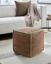 Load image into Gallery viewer, Rhuddlan Jute Rust Pouf [Online Only]
