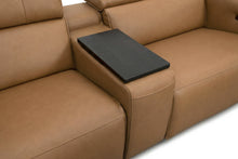 Load image into Gallery viewer, Rally Pro Caramel 6-Piece Power Reclining Sectional with Console and Immersive Sound System [Online Only]
