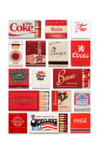 Load image into Gallery viewer, Red Matchbook Collage Poster w/Frame Options [Online Only]
