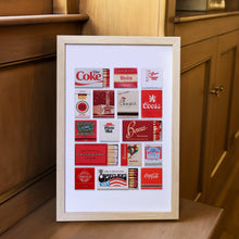 Load image into Gallery viewer, Red Matchbook Collage Poster w/Frame Options [Online Only]
