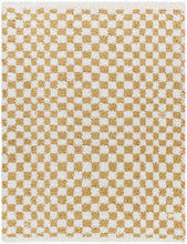 Load image into Gallery viewer, Kieu Mustard &amp; Ivory Checkered Area Rug [Online Only]
