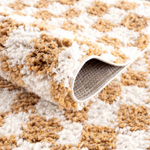 Load image into Gallery viewer, Kieu Mustard &amp; Ivory Checkered Area Rug [Online Only]
