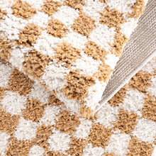 Load image into Gallery viewer, Kieu Mustard &amp; Ivory Checkered Area Rug [Online Only]
