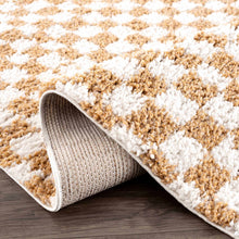 Load image into Gallery viewer, Kieu Mustard &amp; Ivory Checkered Area Rug [Online Only]
