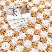 Load image into Gallery viewer, Kieu Mustard &amp; Ivory Checkered Area Rug [Online Only]
