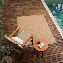 Load image into Gallery viewer, Kuval Checkered Brown Outdoor Rug [Online Only]
