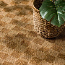 Load image into Gallery viewer, Kuval Checkered Brown Outdoor Rug [Online Only]
