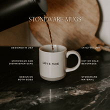 Load image into Gallery viewer, Snowflakes 14 oz Blue Stoneware Coffee Mug [Online Only]
