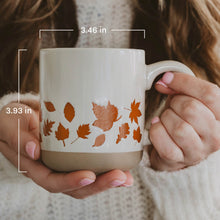 Load image into Gallery viewer, Brown Leaves 14 oz Stoneware Coffee Mug [Online Only]
