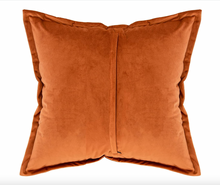 Load image into Gallery viewer, Deep Orange Abstract Velvet Throw Pillow
