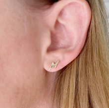 Load image into Gallery viewer, Mini Lightning Bolt Stud Earrings
