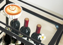 Load image into Gallery viewer, 3-Tier Glass Bar Cart on Wheels
