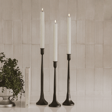Load image into Gallery viewer, Black Cast Iron Taper Candle Holders [Online Only]
